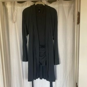 Skims Soft Lounge in Cypress -tank/boxer/robe set